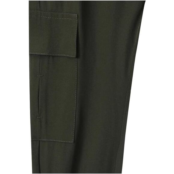 NWT ~ Set/ 2 Black & Army Green Drawstring Cotton Cargo Pants ~ Men's Size SMALL - Picture 3 of 4